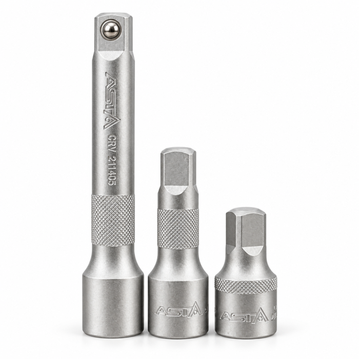 Set 3 prolunghe per chiavi a bussola da 1/2″– 50, 75 e 125 mm