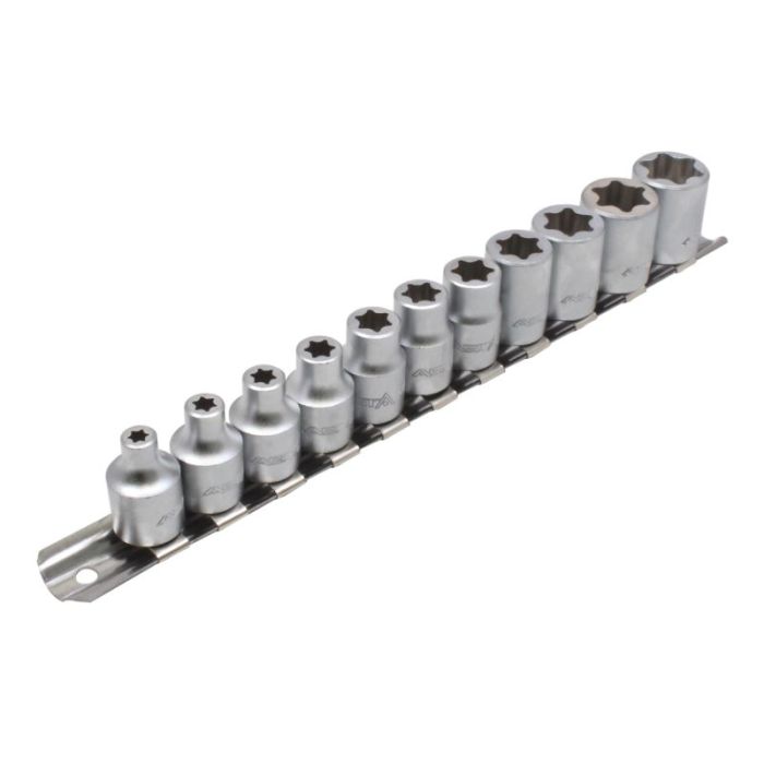 SET DI BUSSOLE 3/8” E-TORX A TESTA PIATTA – 11 pezzi
