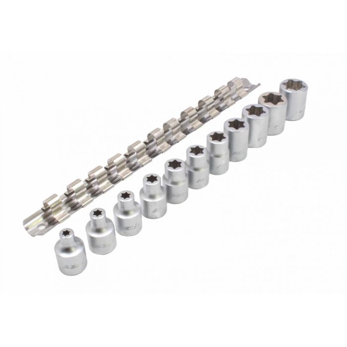 SET DI BUSSOLE 3/8” E-TORX A TESTA PIATTA – 11 pezzi