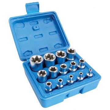 Cassetta bussole Torx femmina completa 1/4" - 3/8" - 1/2"