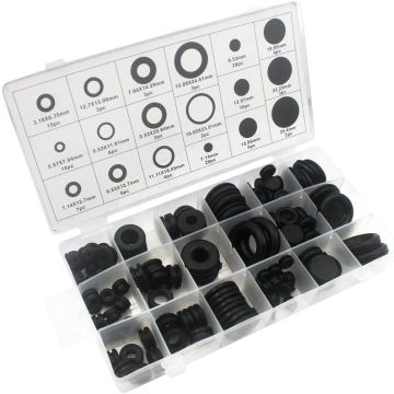 Assortimento passacavi in ​​gomma 180 pz