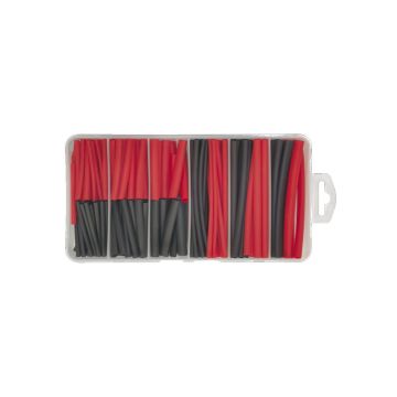 Assortimento 127 pz guaine termo-restringenti rosse e nere