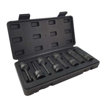 Set bussole rinforzate 1/2'' esagonali 8 pezzi