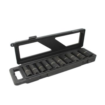 Set bussole extra sottili rinforzate lunghe esagonali 1/2'' 10 pezzi